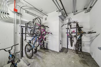 Protected indoor bike storage